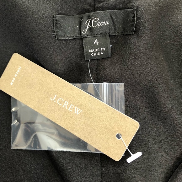 J Crew A-line Black Long Sleeve Satin Midi Dress - Picture 6 of 13